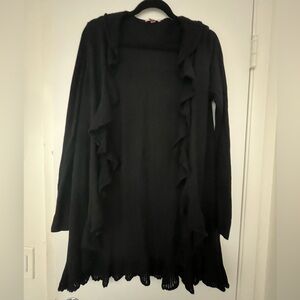 EUC Lilly Pulitzer black Sherette cardigan sweater Large